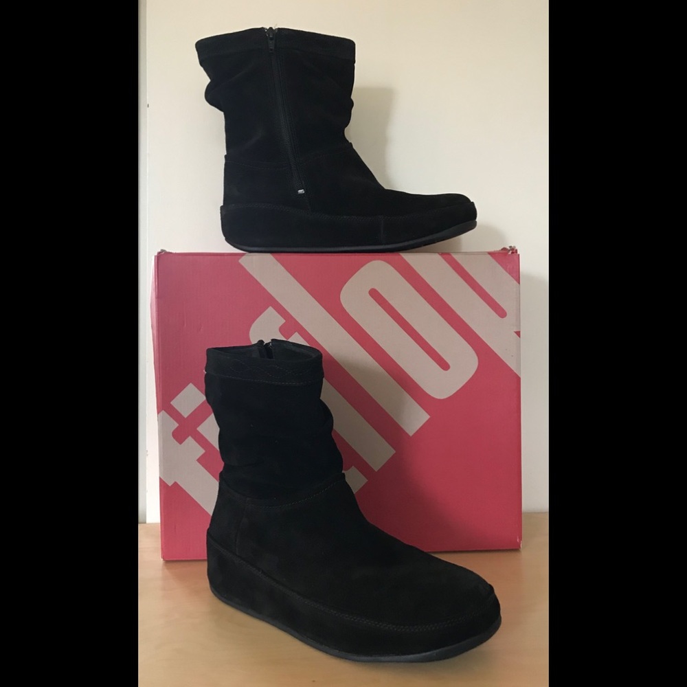 FitFlop Zip-Up Crush Suede Boot